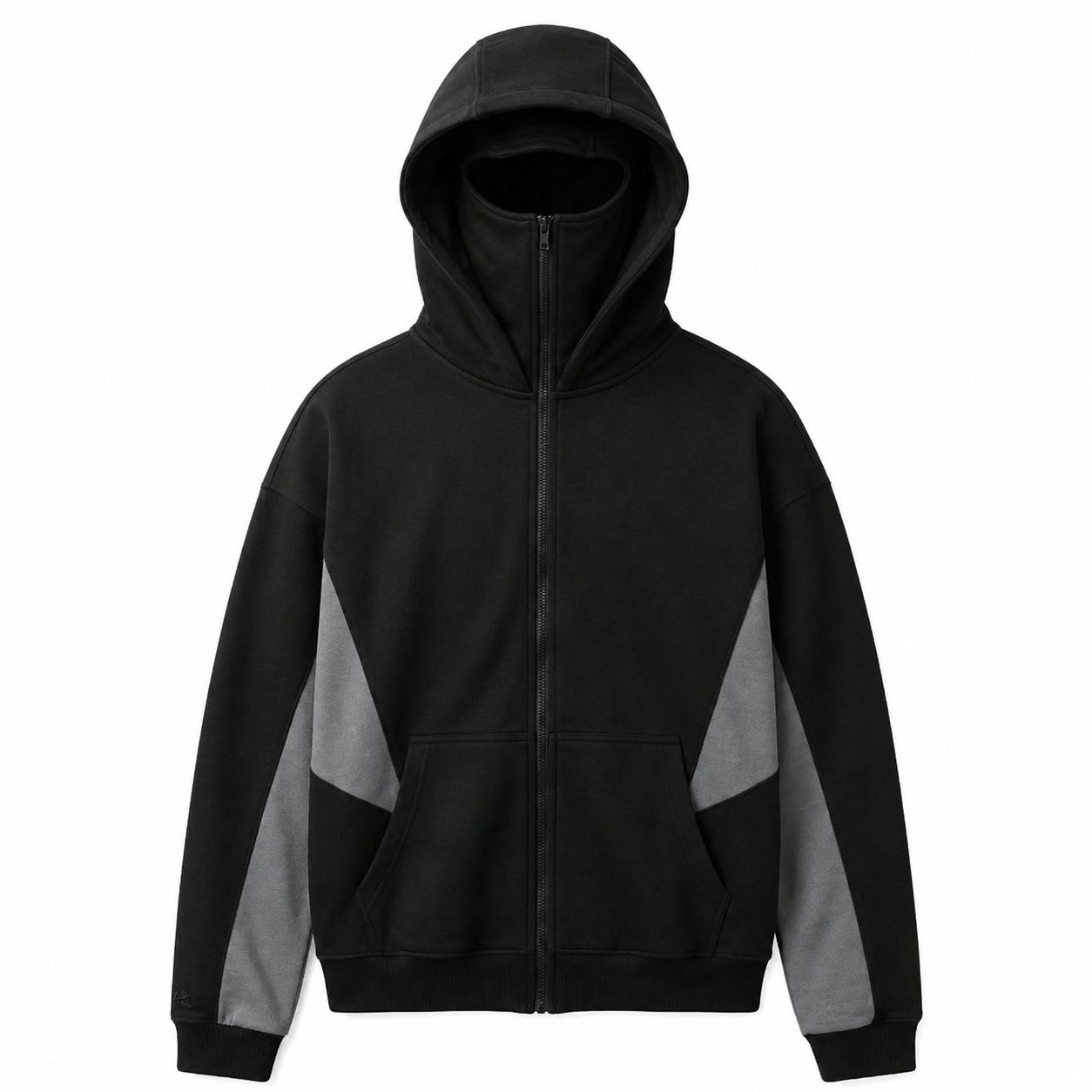BLACK/GREY BALACLAVA HOODIE